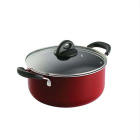 Everyday 5 Qt Aluminum Nonstick Covered Dutch Oven â€“ Metallic Red