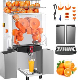 VEVOR Commercial Juicer Machine with Water Tap, 110V Juice Extractor, 120W Orange Squeezer