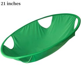 1pc 21in/26in Laundry Hamper Basket Foldable Hamper Oval Tub Green Cloth Storage Baskets Home Dryer Helper Clothes Carrier Organizer (Color: Green, size: 21 Inch)